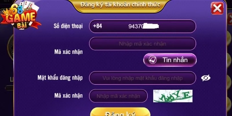 Đăng Ký 68 Game Bài - Nhận Ngay Quà Tặng Hấp Dẫn 1 Cách Đăng Ký 68 Game Bài
