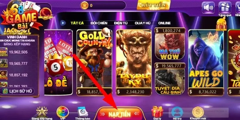 Nạp Tiền 68 Game Bài Với Đa Dạng Hình Thức Khác Nhau 3 Các khuyến mãi nạp tiền