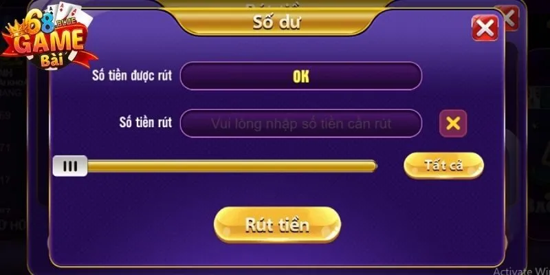 Các bước rút tiền